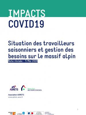 Impacts Covid 19 : Situation des travailleur saisonniers et gestion des besoins sur le massif alpin