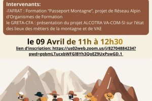 [Inscription] WEBATELIER Cap sur la montagne : des formations professionnelles aux projets de vie