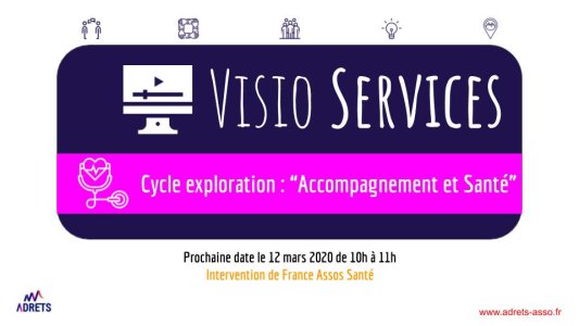 Visio-services le jeudi 12 mars à 10h : "La voix des usagers de santé" par France Assos Santé