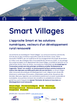 Smart Villages : L'approche Smart et les solutions numériques, vecteurs d'un développement rural renouvelé